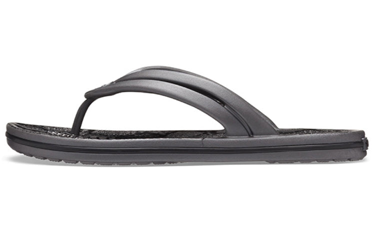 (WMNS) Crocs Leopard print Printing Flip-Flops Shoe Black 206490-02W