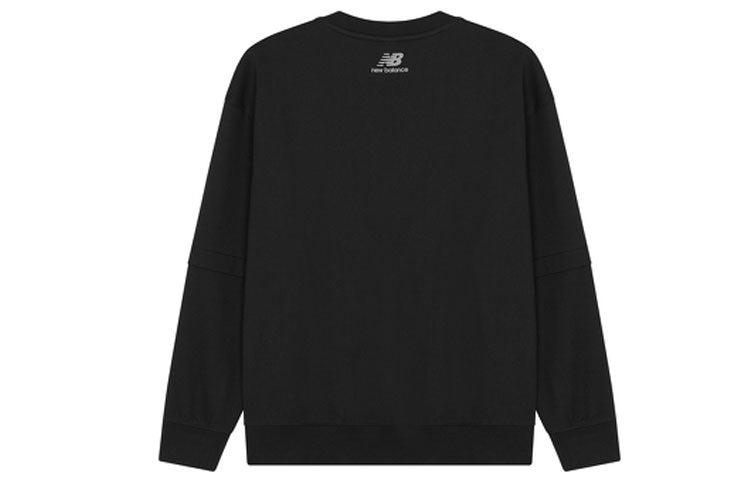New Balance Casual Lifestyle Sweatshirt Asia Sizing 'Black' AMT21369-BK
