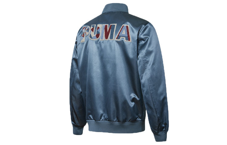 PUMA Paisley Logo cashew aviator Jacket Blue 534971-64
