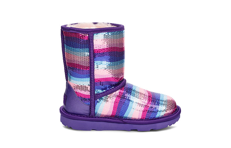 (PS) UGG Classic Short II Rainbow Purple 1103622T-VRBW