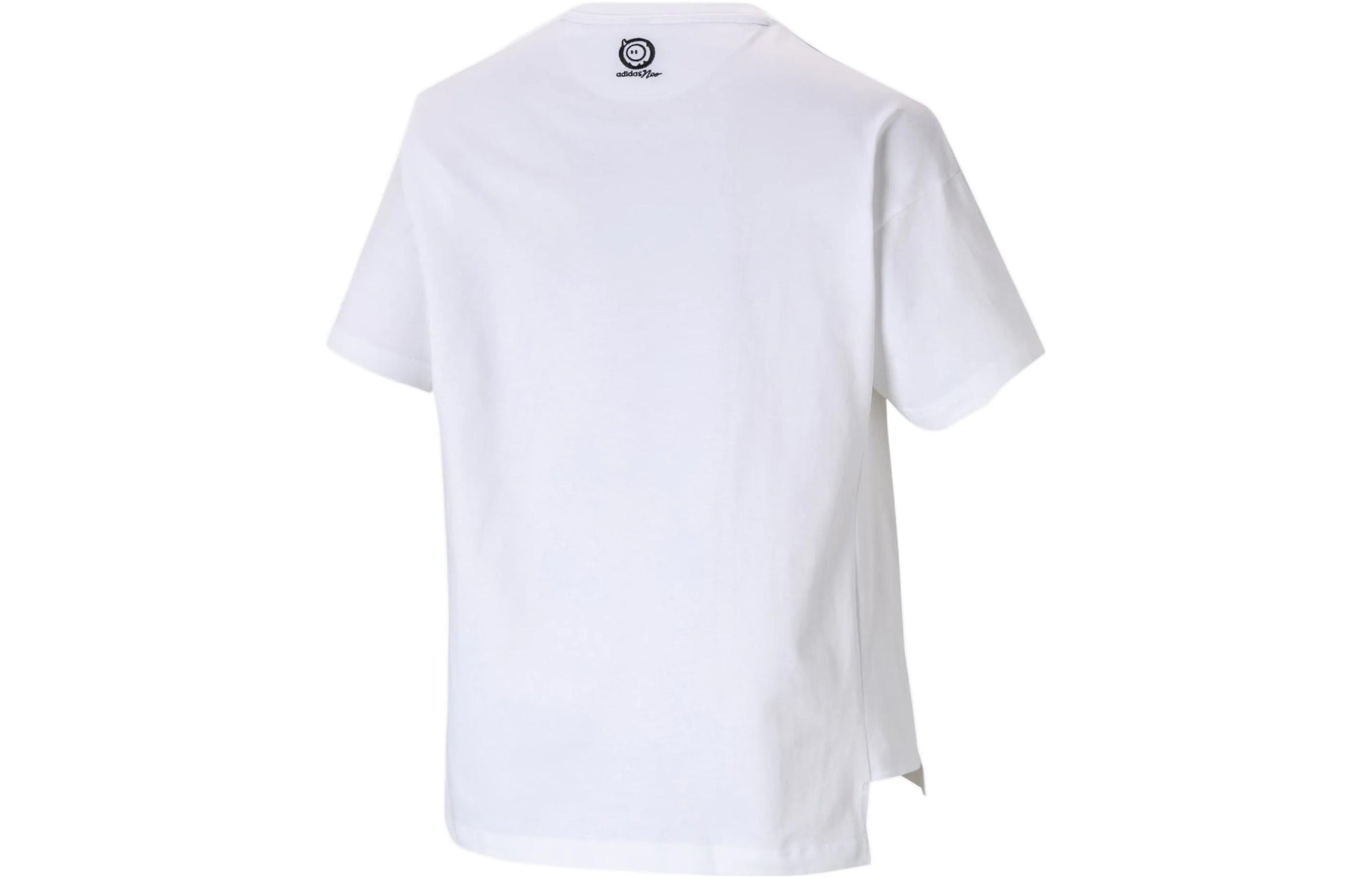 Men's adidas neo Cartoon Astronaut Pattern Printing Round Neck Sports Short Sleeve White T-Shirt HY4625