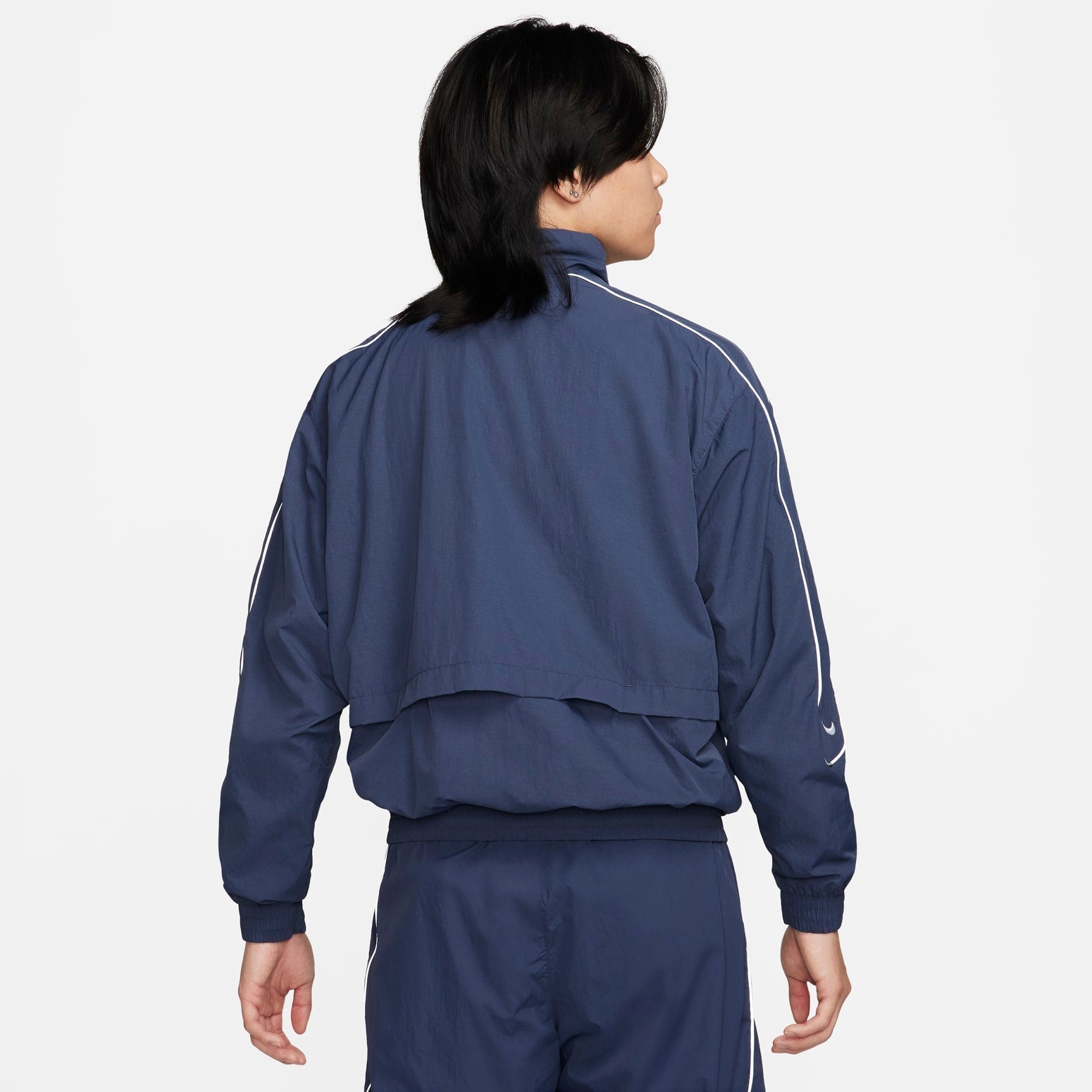 Nike Sportswear Solo Swoosh Woven Track Jacket Asia Sizing 'Blue' FB8623-437