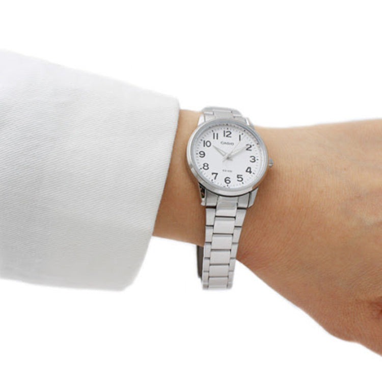 CASIO Waterproof Stainless Steel Strap Silver Analog LTP-1303D-7BV
