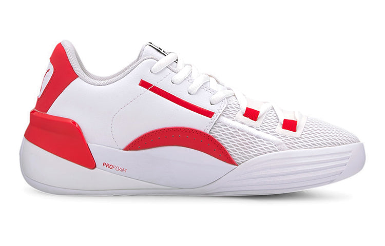 (GS) PUMA Clyde Hardwood Team Low 'White Red' 194455-04