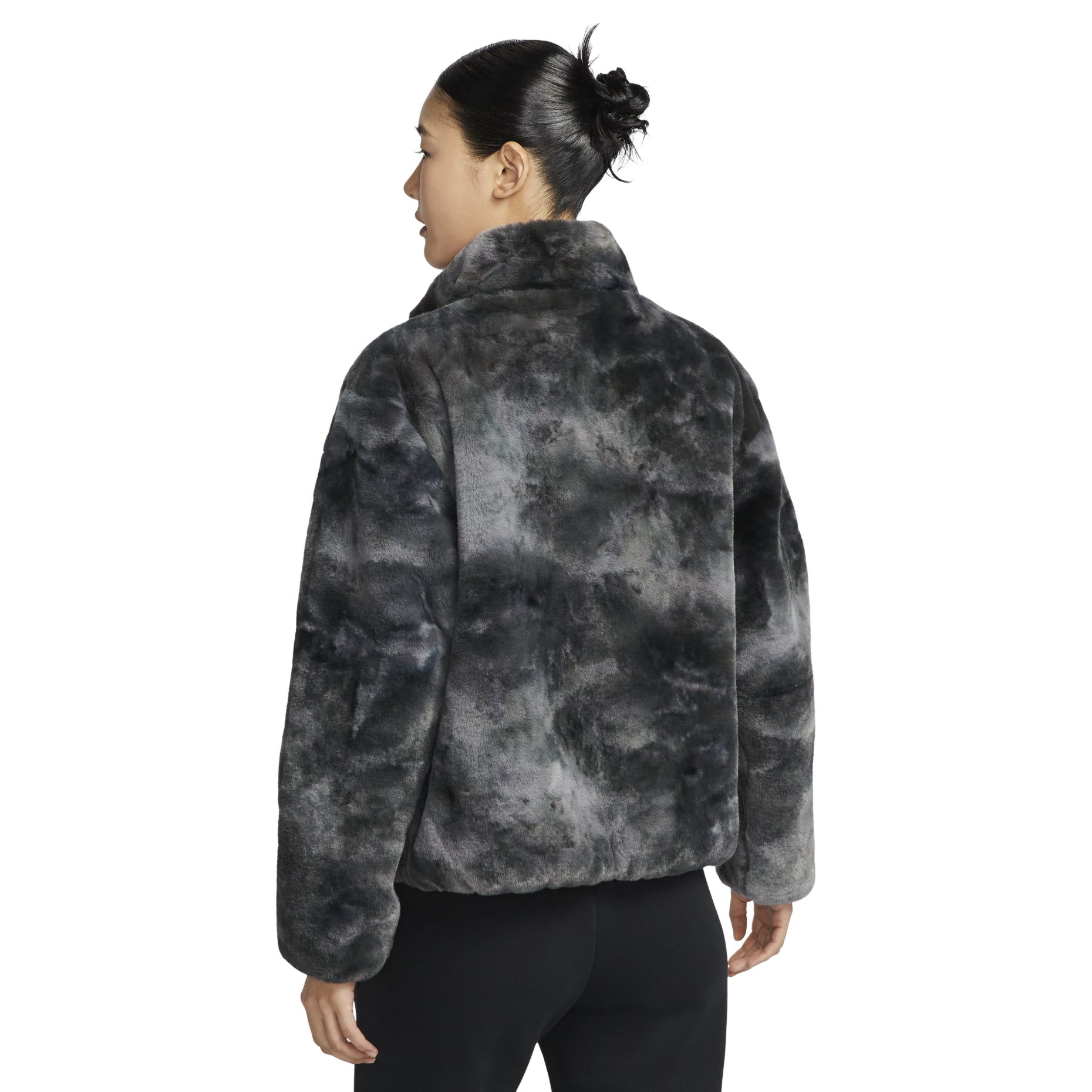(WMNS) Nike Big Swoosh Sportswear Jacket 'Black' HQ4871-010