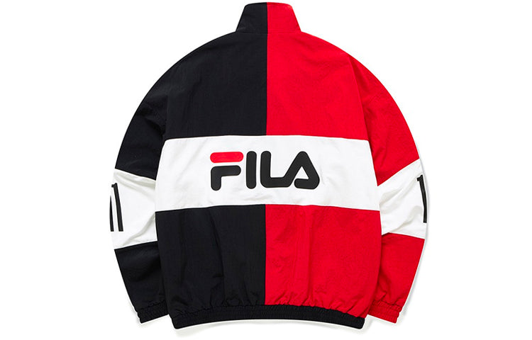 FILA MENS Multicolor Sports Stand Collar Tat Jacket Red T11M122705A-RD