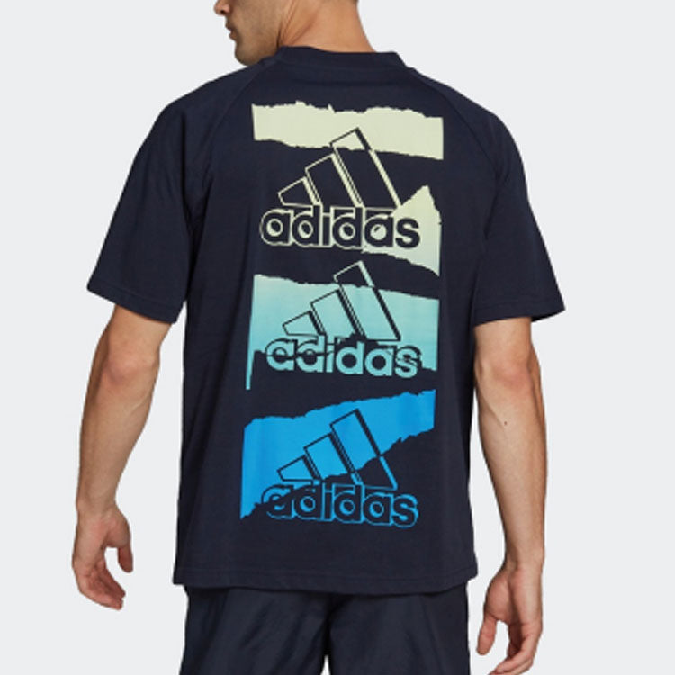 adidas Essentials Brandlove Single Jersey Tee 'Blue' HE4424