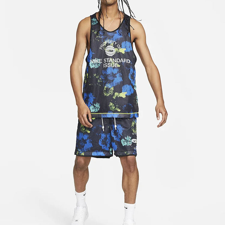 Nike Drawstring Design Basketball Double Sided Straight Shorts Men's Black DH7386-010