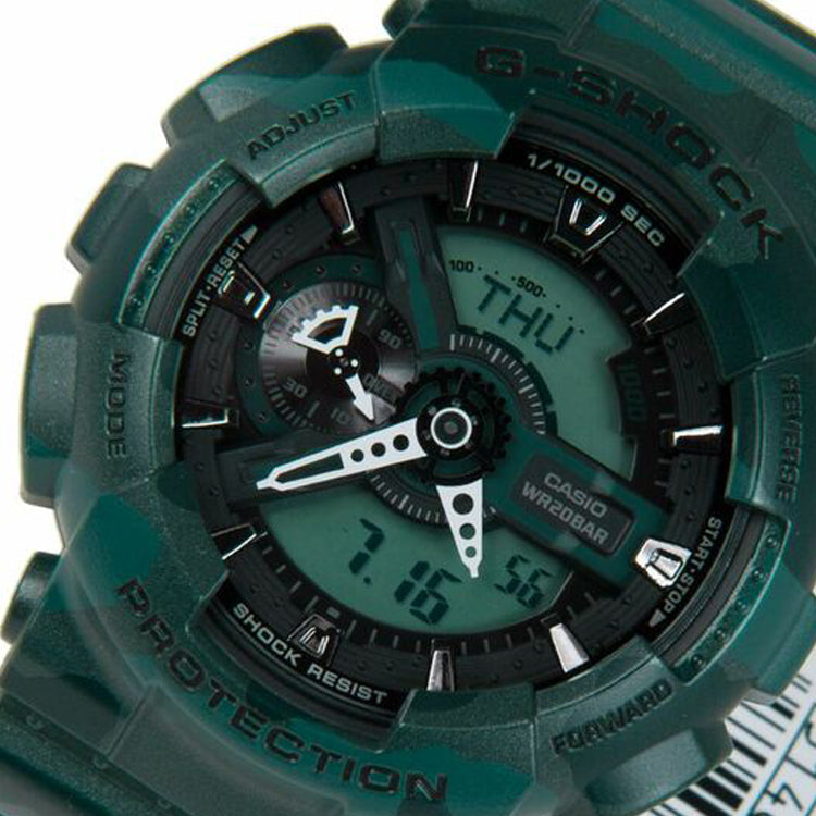 CASIO G-Shock Analog-Digital 'Green' GA-110CM-3