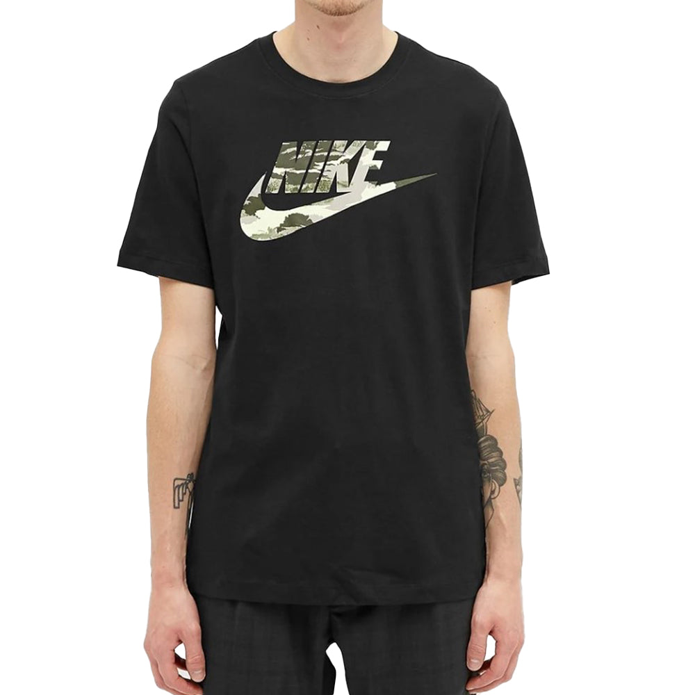Nike Camouflage Logo Casual Short Sleeve Black CU8914-010