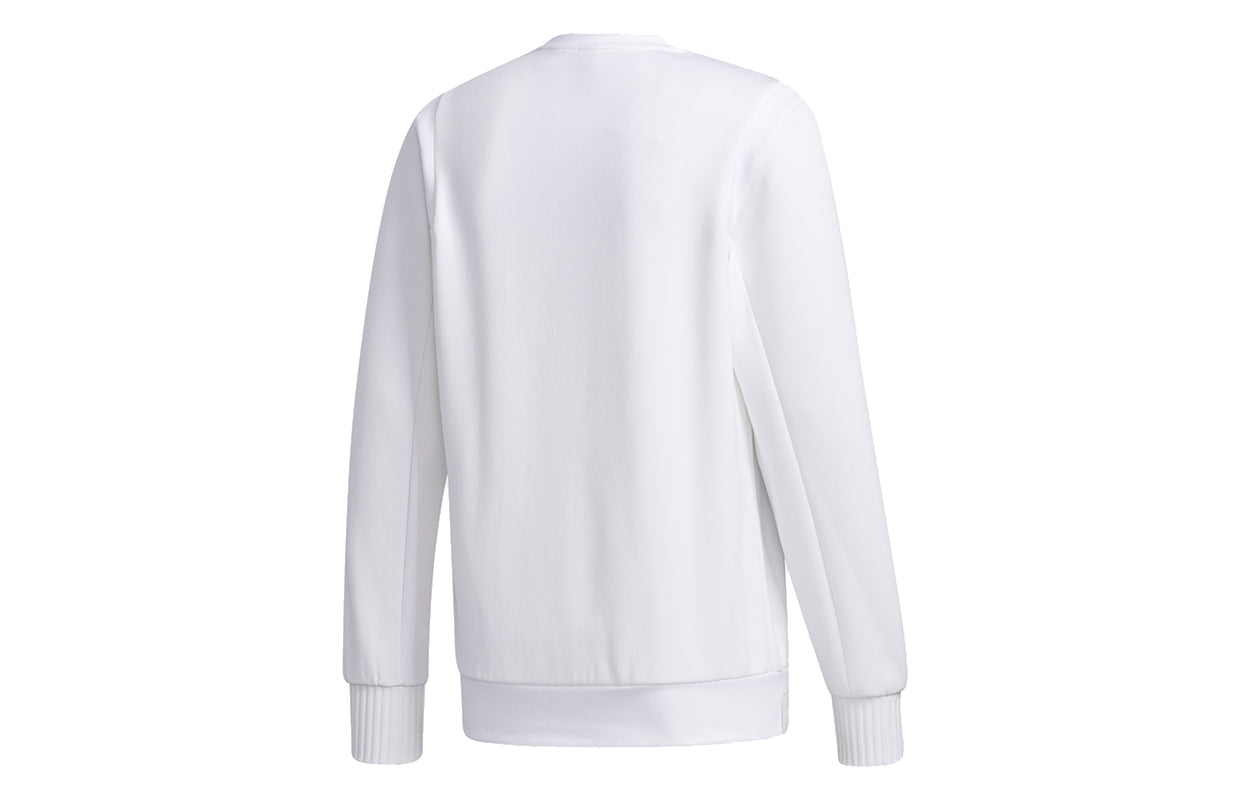 adidas WJ GFX SWT Sports Round Neck Pullover White GF4041
