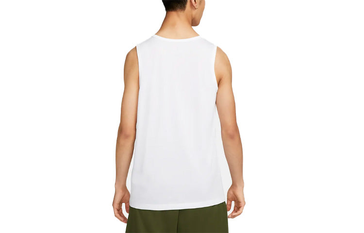 Men's Nike Camouflage Alphabet Printing Training White Vest DR7564-100