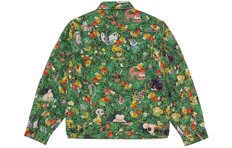 Levis x Pokmon Crossover lapel Full Print Denim Jacket 77380-0041