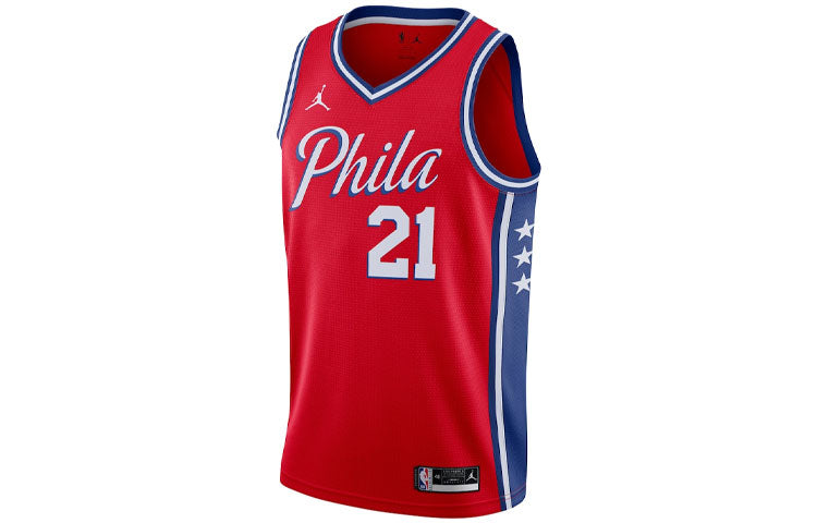 Air Jordan x NBA Philadelphia 76ers Jerseys 'Joel Embiid 21' CV9490-666