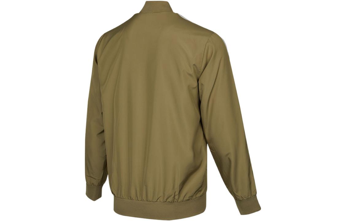 Men's adidas Side Classic Logo Printing Stand Collar Jacket Military Green H31120