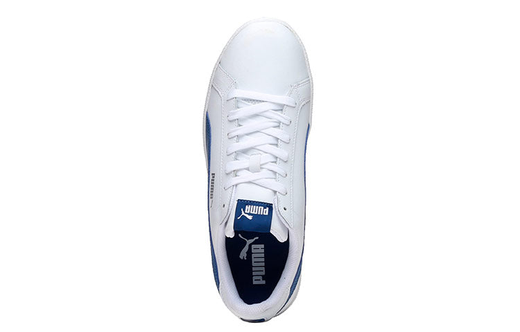 PUMA Smash Leather White/Blue 356722-21