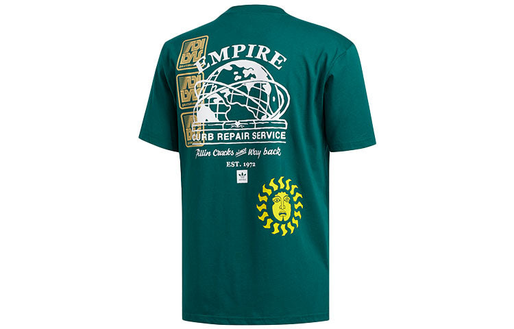 adidas originals Athleisure Casual Sports Printing Short Sleeve Green EC7370
