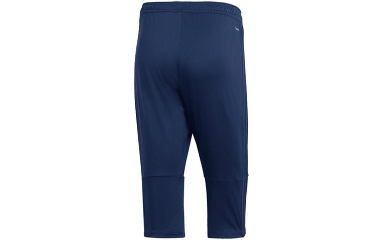 adidas Soccer/Football Training Running Sports Cropped Pants Blue CV8240