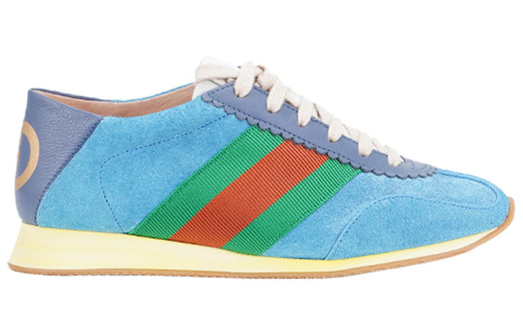 (WMNS) Gucci Rocket Suede Low 'Blue' 537049-0WE10-4361