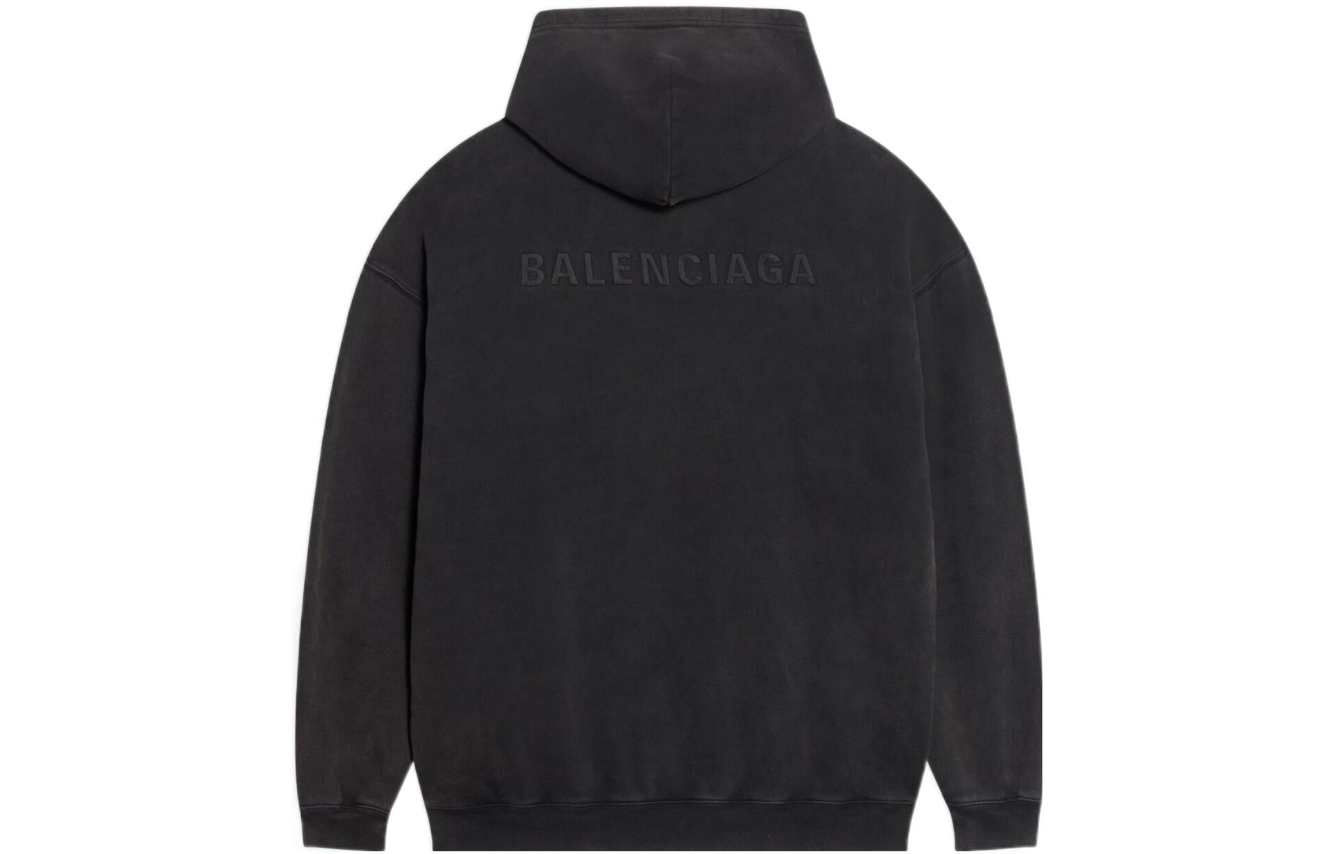 (WMNS) Balenciaga Embroidered Logo Hoodie 'Black' 578135TLVB81146