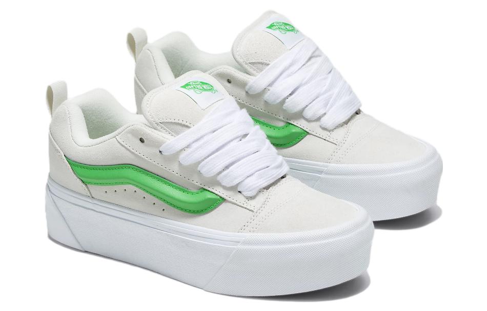 (WMNS) Vans Knu Stack Casual Platform Shoes 'White Green' VN000CP6CY9