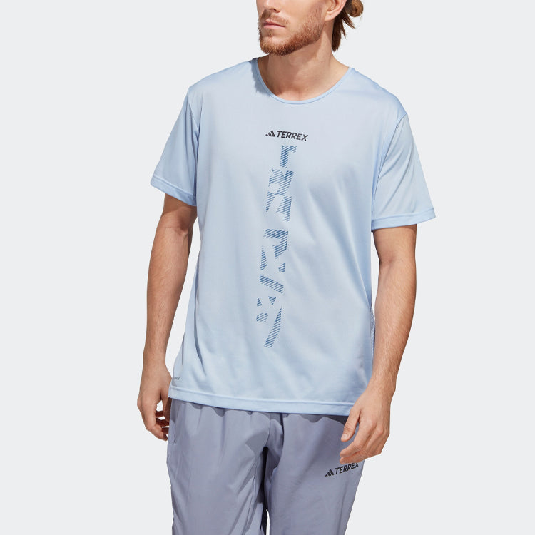 adidas TERREX Agravic Trail Running Tee 'Light Blue' HT9443