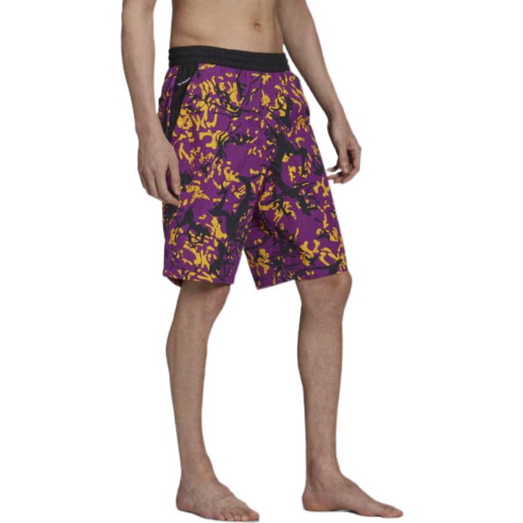 adidas originals Multi-Color Printing Elastic Waistband Casual Shorts Multicolor H09068