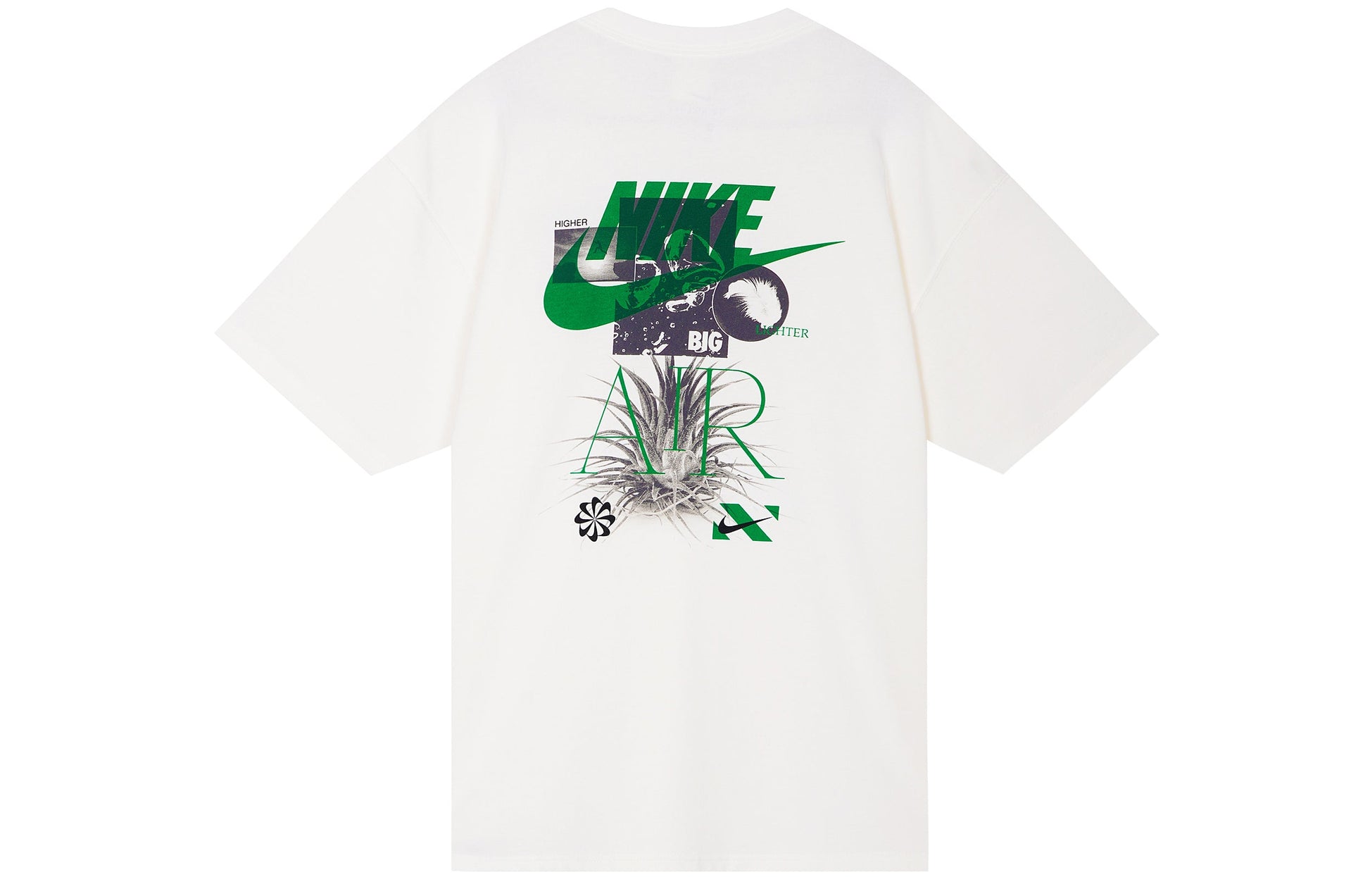 Nike NSW Short Sleeves Tee 'Cream Beige Green' DB6094-901