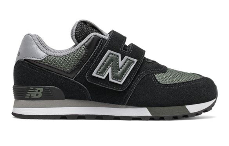 New Balance 574 K Shoes Black/Grey YV574FNA