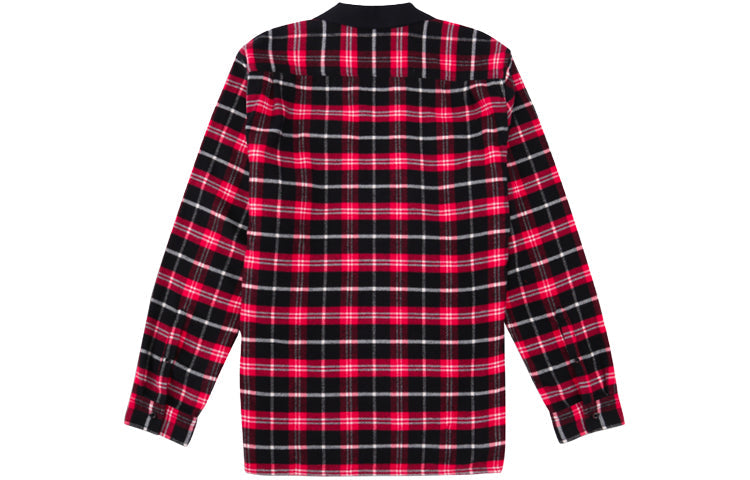 Men's Levis JAHAN LOH Crossover Plaid Long Sleeves Shirt Red 18186-0000