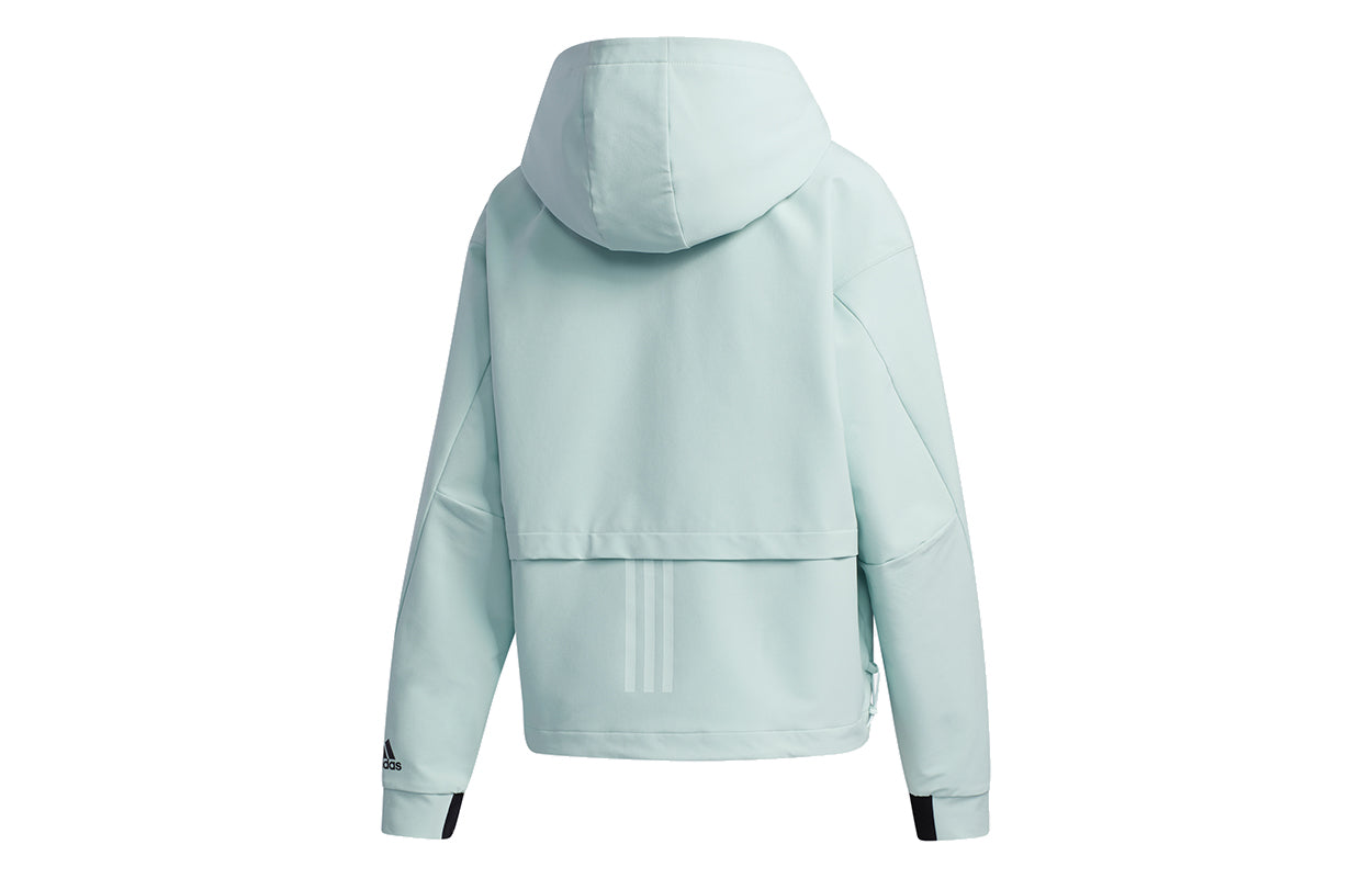 (WMNS) adidas Style Shell Jkt Casual Sports Hooded Jacket Light Blue GR3737