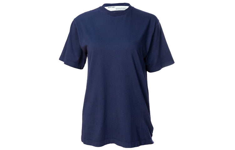 (WMNS) Off-White Back Arrow Printing Short Sleeve Ordinary Version Blue OWAA049E19F290963232