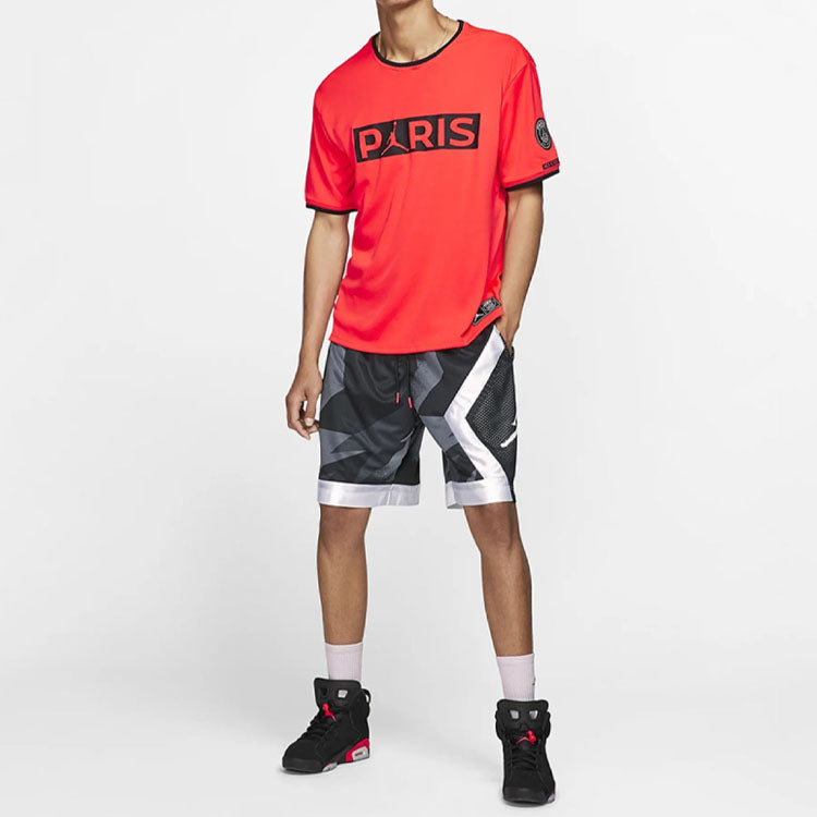 Air Jordan PSG T-shirt 'Orange red' BQ8359-612