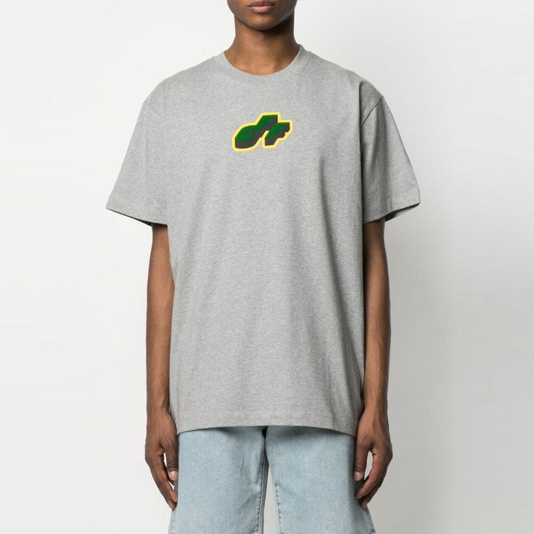 Off-White SS21 Logo Short Sleeve Loose Fit Gray OMAA038S21JER0110855