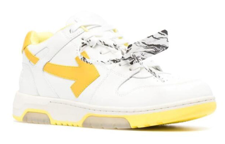 Off-White Out Of Office Sneakers Leisure Shoes White/Yellow OMIA189R21LEA0010118