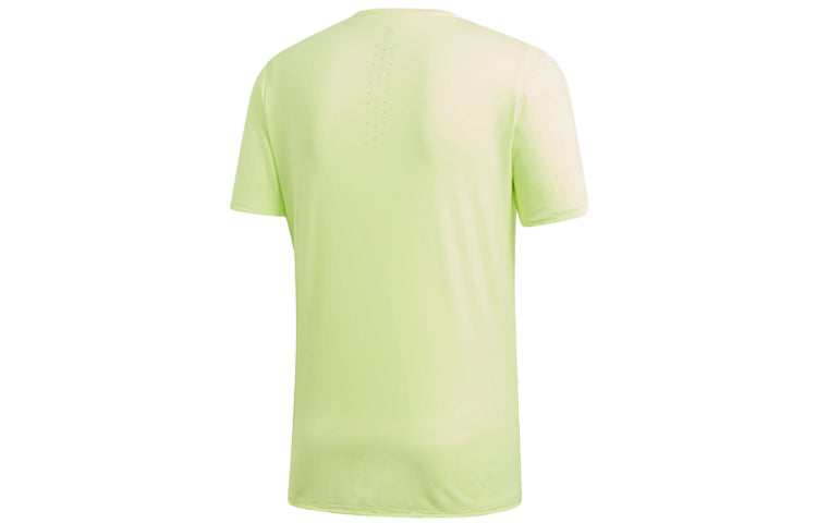 adidas Running Sports Round Neck Short Sleeve Fluorescence Yellow DQ1850