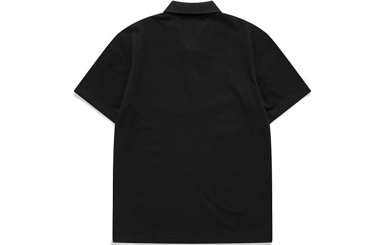 Men's FILA FUSION Logo Casual Sports Short Sleeve Polo Shirt Black T11M123101F-BK
