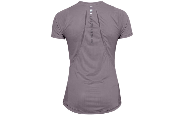 (WMNS) Under Armour UA Qualifier Running Sports Short Sleeve Purple 1353465-585