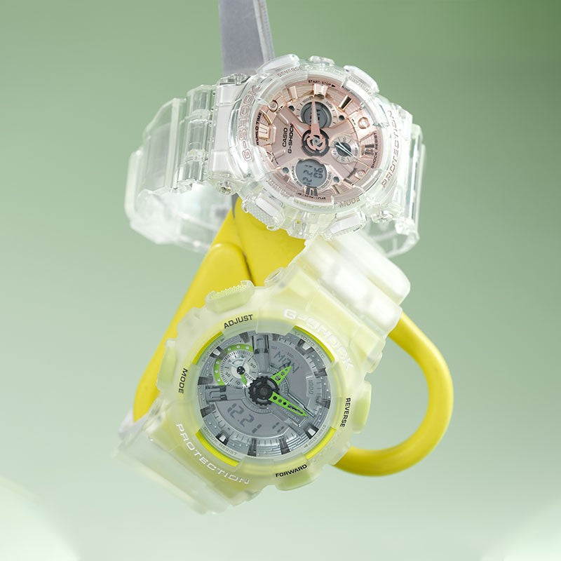CASIO G-Shock Analog-Digital 'White' GA-110LS-7A&GMA-S120SR-7A