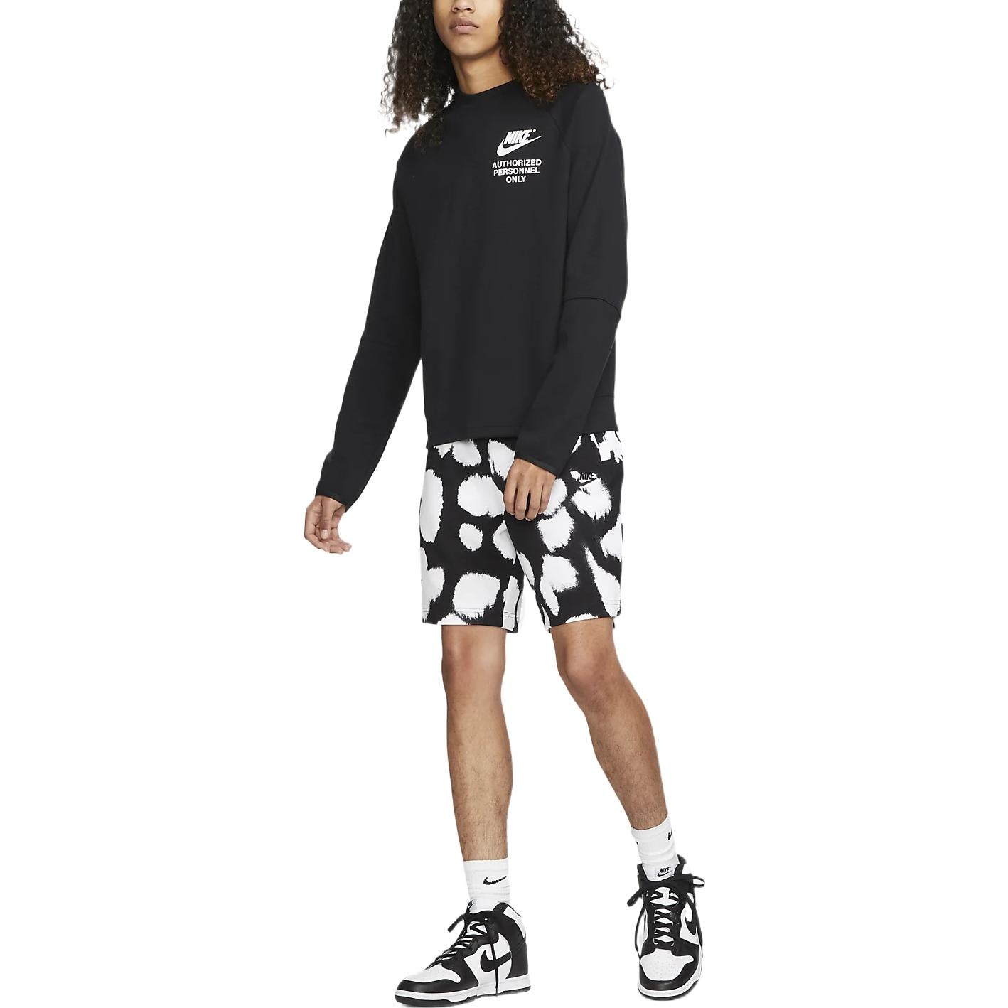 Nike Sportswear Sport Essentials Pattern Full Print Tie Dye Drawstring Shorts Black DM6913-010