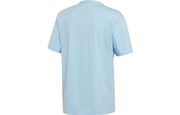 adidas originals Logo Sports Round Neck Short Sleeve Blue DV1929