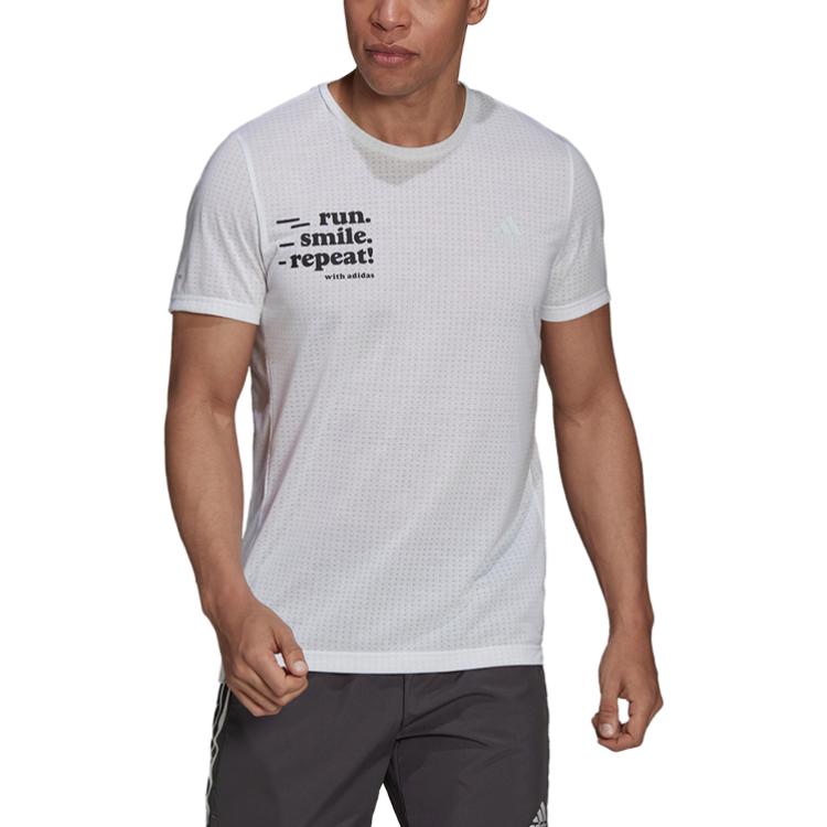 adidas Signature Short Sleeve Running Top 'White' H25035