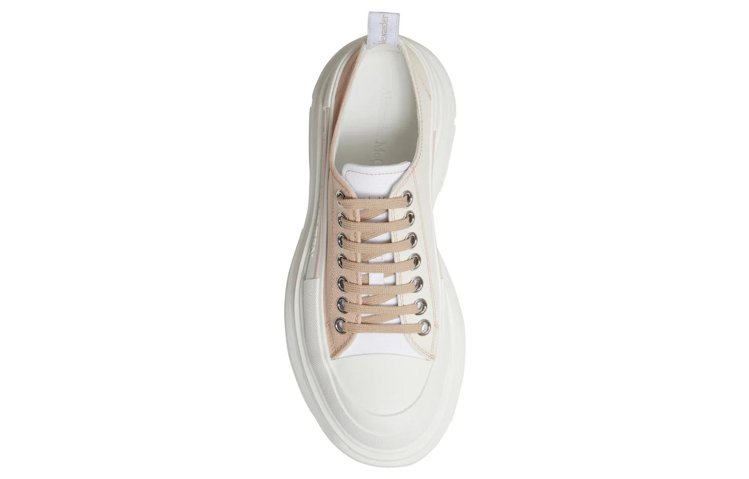 (WMNS) Alexander McQueen Tread Slick Lace Up Sneakers 'Pink White' 697072W4TGS5375