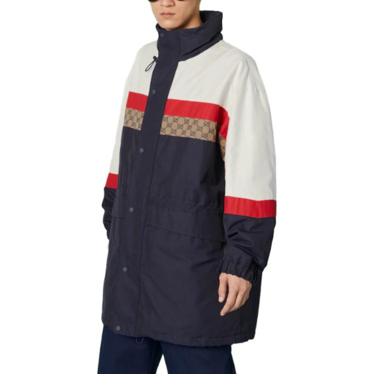 Gucci Matte Fabric Coat 'Off White Dark Blue' 751915-ZANZ8-9799