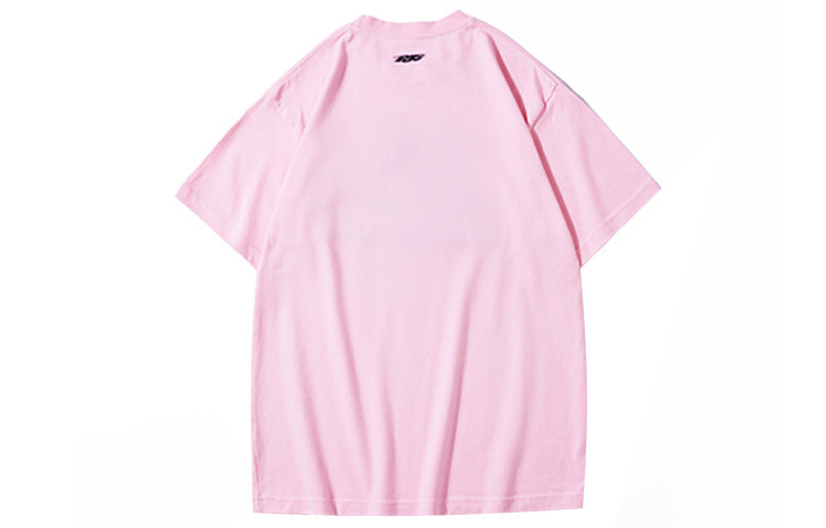PJ's Vigor Leopard print Alphabet Pattern Short Sleeve Unisex Pink 20SSTS1018-P