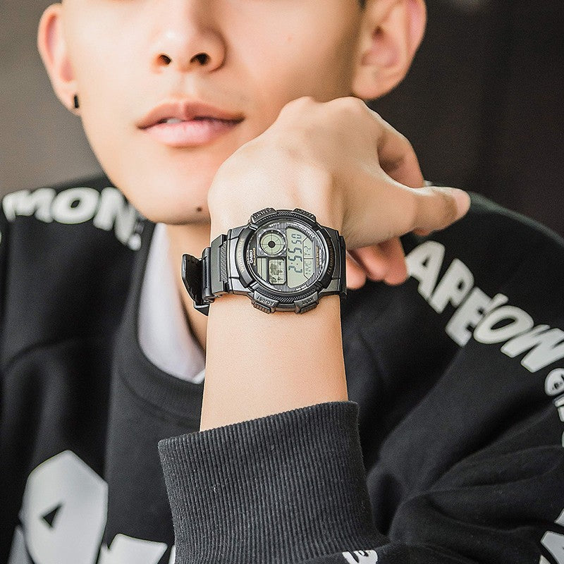 CASIO G Shock Quartz Sports Waterproof Mens Black Digital AE-1000W-1A