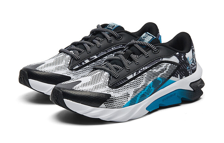(GS) Under Armour Charged Scramjet 4 Low-Top Black/Blue 3024744-100