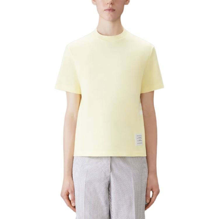 (WMNS) THOM BROWNE Short Sleeve T-Shirt 'Yellow' FJS207A-00050-740