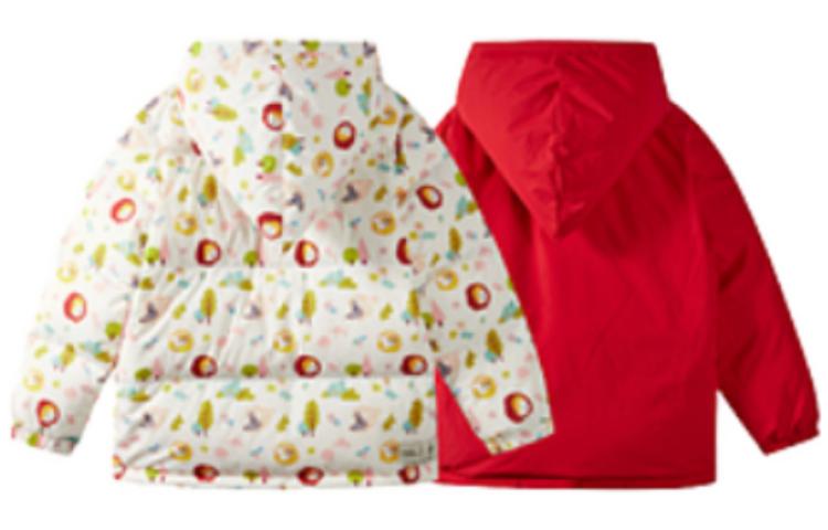(GS) Skechers Full Printed Reversible Down Jacket 'White Red' L422G077