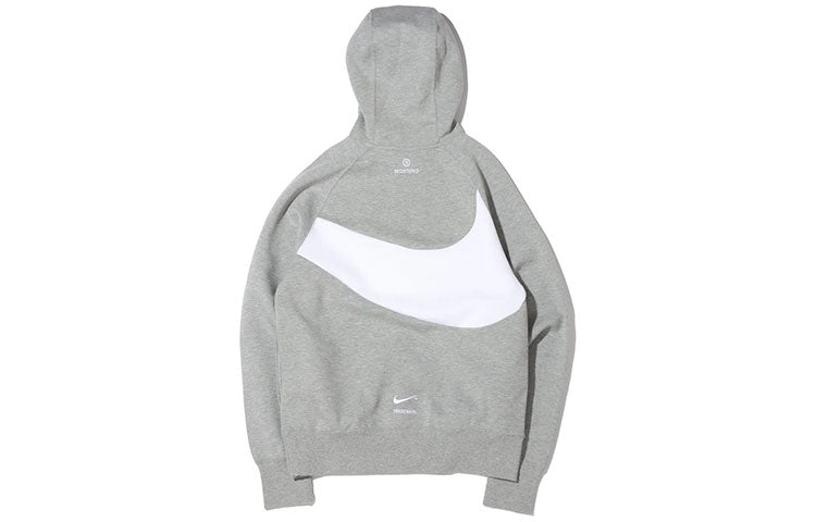 Men's Nike Sportswear Swoosh Tech Fleece Contrasting Colors Large Logo Printing Sports Gray DD8223-063